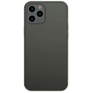 Baseus Frosted Glass Case Rigid case with flexible frame iPhone 12 Pro Max Dark Green (WIAPIPH67N-WS06)