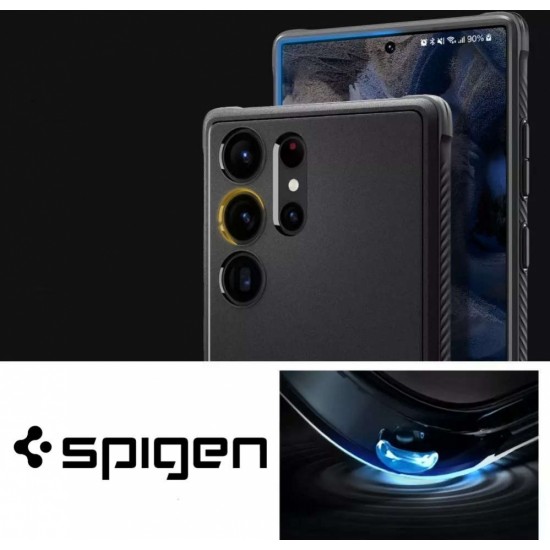 Spigen Etui na telefon Spigen Rugged Armor do Samsung Galaxy S23 Ultra Matte Black