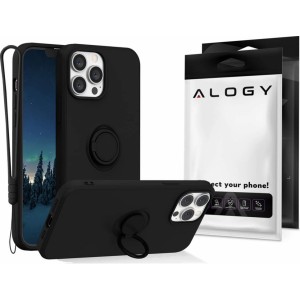 Alogy Ring Ultra Slim Alogy Silicone Case for Apple iPhone 13 Pro Black