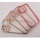 4Kom.pl Fashion Case case for iPhone 12 gel cover with gold frame red