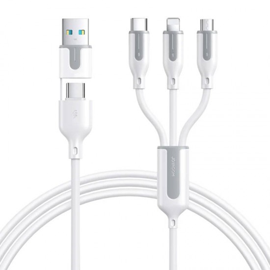 Joyroom USB cable Joyroom  S-2T3018A15 5in1 USB-C / Lightning / 3.5A /1.2m (white)