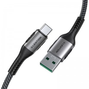 Lention USB-A to USB-C cable Lention 6A, 1m (black)