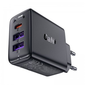 Acefast Wall charger Acefast A57 GaN 2xUSB-A+USB-C PD35W EU (black)
