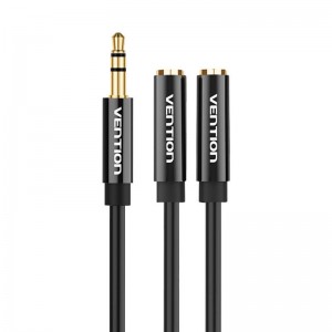 Vention Stereo Splitter 3.5mm Male to 2x 3.5mm Female 0.3m Vention BBSBY Black
