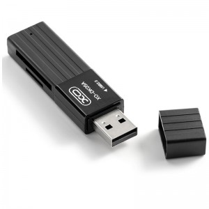 XO DK05A 2в1 Кард Ридер USB 2.0 Флэш Диск с  Micro SD и SD слотами Черный