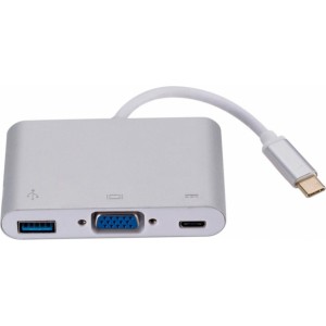 Roger Multimedia Adapter Type-C uz VGA + USB / USB-C Adapteris