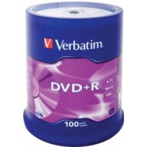 Verbatim Matricas DVD+R AZO  4.7GB 16x 100 Pack, Spindle