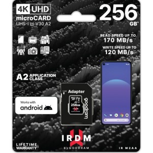Goodram IRDM MicroSDXC 256GB Atmiņas karte + Adapteris