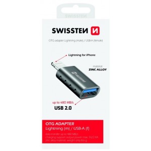 Swissten OTG Адаптер Lightning на USB Подключение