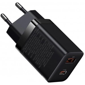 Baseus Super Si Pro fast charger USB / USB Type C 30W Power Delivery Quick Charge black (CCSUPP-E01) (universal)