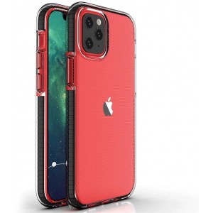 Hurtel Spring Case clear TPU gel protective cover with colorful frame for iPhone 13 Pro black (universal)
