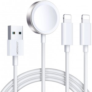 Joyroom S-IW007 3-in-1 cable USB-A magnetic charger - Lightning 1.2m - white (universal)