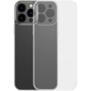 Baseus Frosted Glass Case Cover for iPhone 13 Pro Hard Cover with Gel Frame Transparent (ARWS000702) (universal)