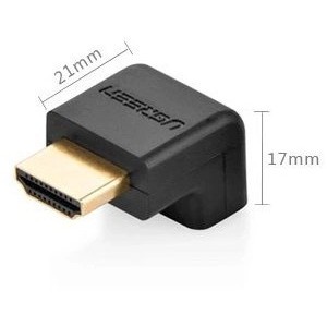 Ugreen adapter right angle connector HDMI bottom black (20109) (universal)