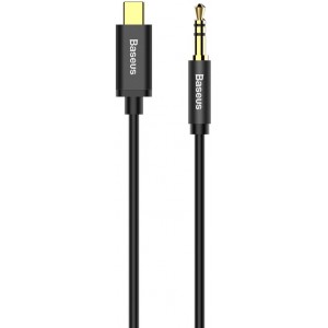 Baseus stereo audio cable AUX 3.5 mm mini jack - USB Type C for tablet phone 120cm black (CAM01-01) (universal)