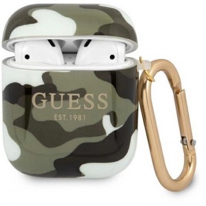 Guess GUA2UCAMA AirPods cover green/khaki Camo Collection (universal)