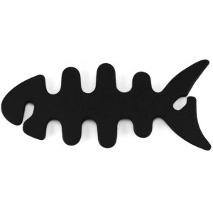 Hurtel Fish-shaped headphone cable wrap - black (universal)