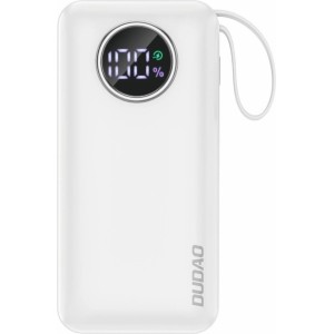 Dudao powerbank 10000mAh USB-A / USB-C 22.5W with built-in Lightning cable and USB-C white (K15sW) (universal)