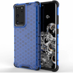 Hurtel Honeycomb case armored cover with a gel frame for Samsung Galaxy S22 Ultra blue (universal)