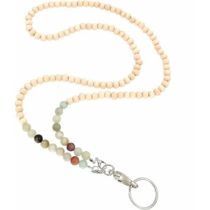 Hurtel Lanyard pendant, string beads for keys, beige phone (universal)