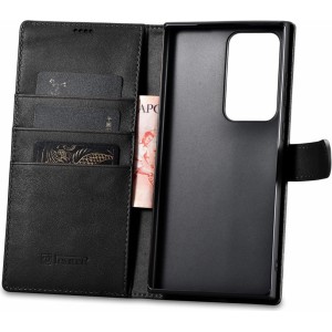 Icarer Wallet Case for Samsung Galaxy S23 Ultra leather case wallet black (universal)