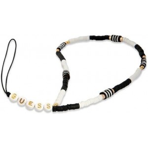 Guess pendant GUSTBCKH Phone Strap black-white/black-white Heishi Beads (universal)