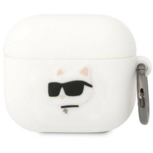 Karl Lagerfeld KLA3RUNCHH AirPods 3 cover white/white Silicone Choupette Head 3D (universal)