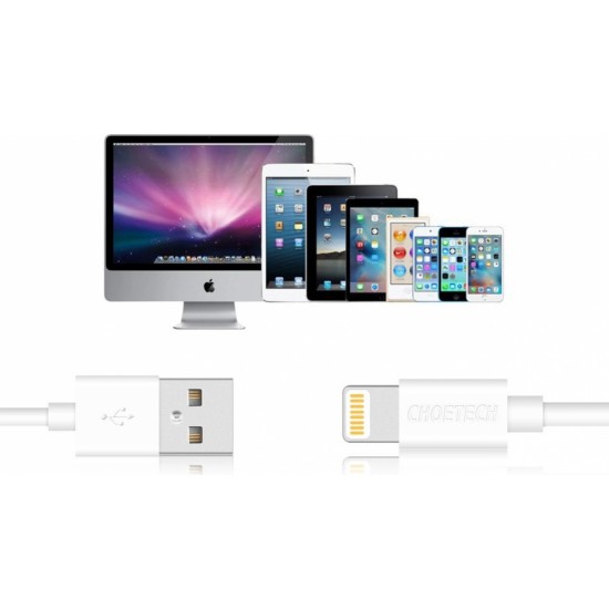 Choetech MFI USB - Lightning charging data cable 1,2m white (IP0026 white) (universal)