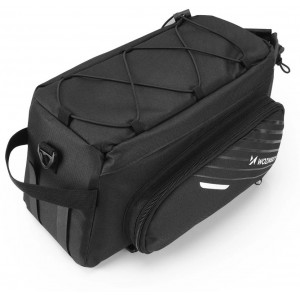 Wozinsky bike carrier bag with 9l shoulder strap (rain cover included) black (WBB22BK) (universal)