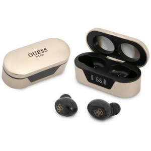 Guess GUTWST31ED TWS Bluetooth earphones + docking station gold / gold (universal)