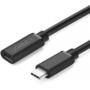 Ugreen cable extension cable USB Type C 3.1 (female) - USB Type C 3.1 (male) 0.5m black (40574) (universal)
