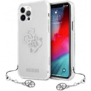Guess GUHCP12LKS4GSI iPhone 12 Pro Max 6.7" Transparent hardcase 4G Silver Charms Collection (universal)