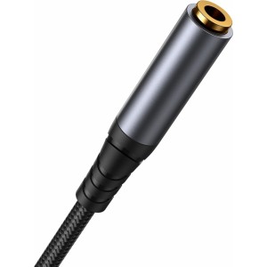 Joyroom stereo audio cable AUX 3.5 mm mini jack (male) - mini jack (female) 1.2 m black (SY-A09) (universal)