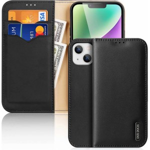 Dux Ducis Hivo iPhone 15 Plus RFID Blocking Wallet Case - Black (universal)