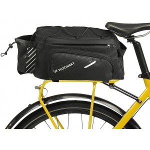 Wozinsky bike carrier bag with 9l shoulder strap (rain cover included) black (WBB22BK) (universal)
