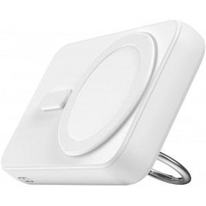 Joyroom Wireless power bank 10000mAh Joyroom JR-W050 20W MagSafe with ring and stand - white (universal)