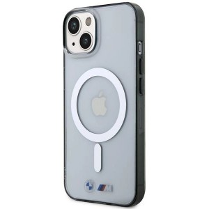 BMW BMHMP14SHCRS iPhone 14 6.1" case transparent hardcase Silver Ring MagSafe (universal)