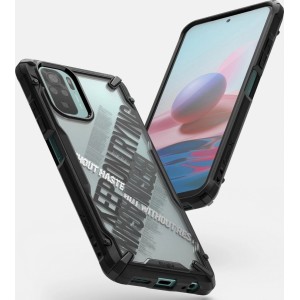 Ringke Fusion X Design durable PC Case with TPU Bumper for Xiaomi Redmi Note 10 / Redmi Note 10S black (Cross) (XDXI0030) (universal)