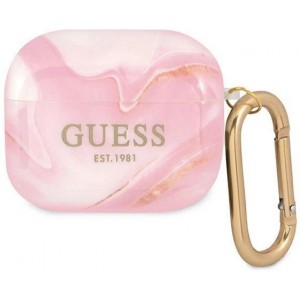 Guess GUA3UNMP AirPods 3 cover pink/pink Marble Collection (universal)