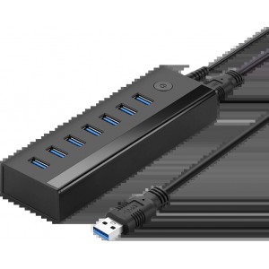 Ugreen multifunctional HUB 7in1 USB-A - 7xUSB-A 5Gb/s black (US219) (universal)