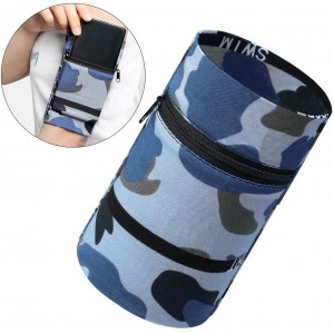 Hurtel Fabric armband on the arm for running fitness, camo blue (universal)