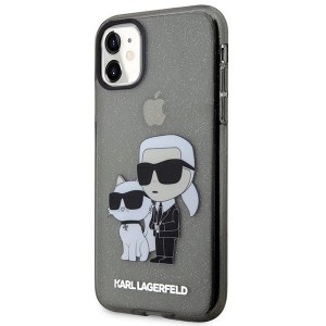 Karl Lagerfeld KLHCN61HNKCTGK iPhone 11 / Xr 6.1" black/black hardcase Gliter Karl&Choupette (universal)