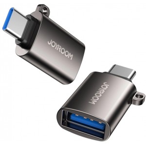 Joyroom USB-A 3.2 Gen 1 (female) - USB-C (male) adapter black (S-H151 Black) (universal)
