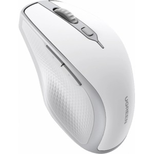 Ugreen MU101 ergonomic wireless mouse Bluetooth / 2.4 GHz - white (universal)