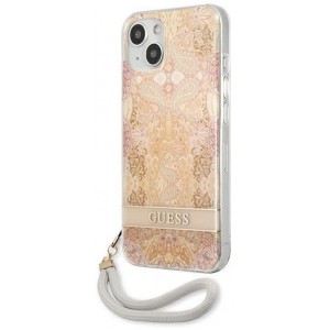 Guess GUHCP13SHFLSD iPhone 13 mini 5.4" gold/gold hardcase Flower Strap (universal)