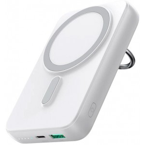 Joyroom Wireless power bank 10000mAh Joyroom JR-W050 20W MagSafe with ring and stand - white (universal)