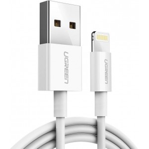 Ugreen cable USB - Lightning MFI 1m 2,4A white (20728) (universal)