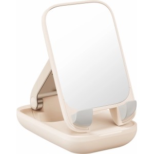 Baseus Adjustable phone stand with mirror Baseus Seashell Series - beige (universal)