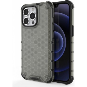 Hurtel Honeycomb Case armor cover with TPU Bumper for iPhone 13 Pro black (universal)