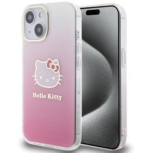 Hello Kitty IML Gradient Electrop Kitty Head case for iPhone 15 - pink (universal)